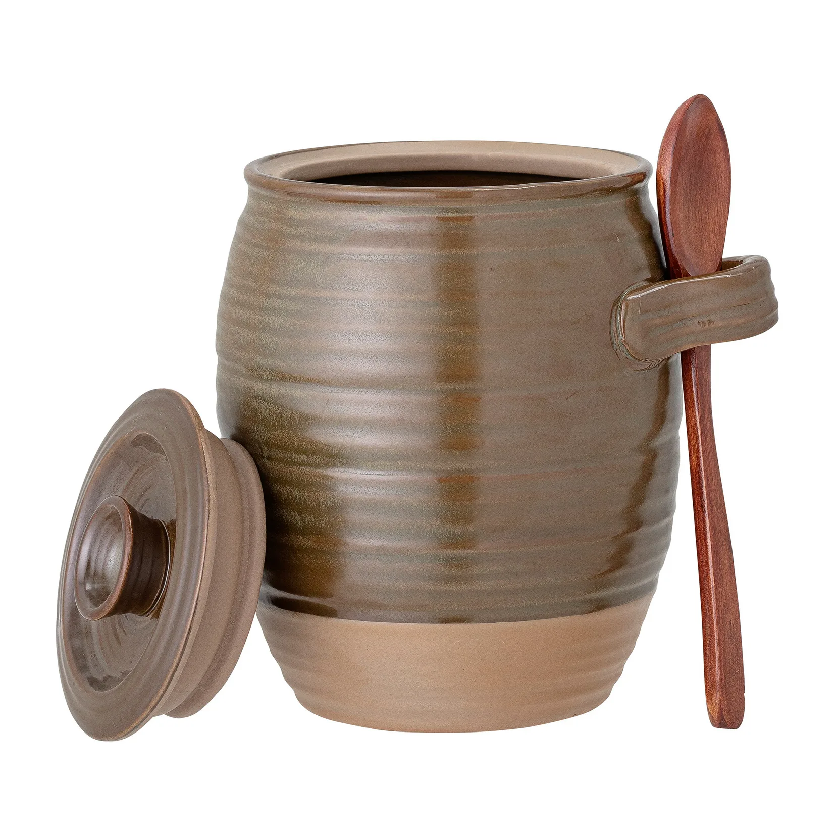 모스 수납 병 & 덮개 & 스푼 14 cm, Green-brown Bloomingville | 블루밍빌