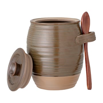 모스 수납 병 & 덮개 & 스푼 14 cm - Green-brown - Bloomingville | 블루밍빌