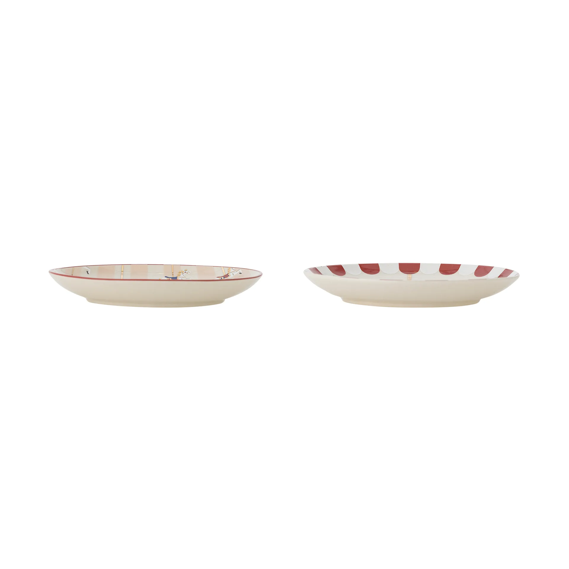 메리고라운드 플레이트 Ø16 cm 2개 세트, Beige-red Bloomingville | 블루밍빌