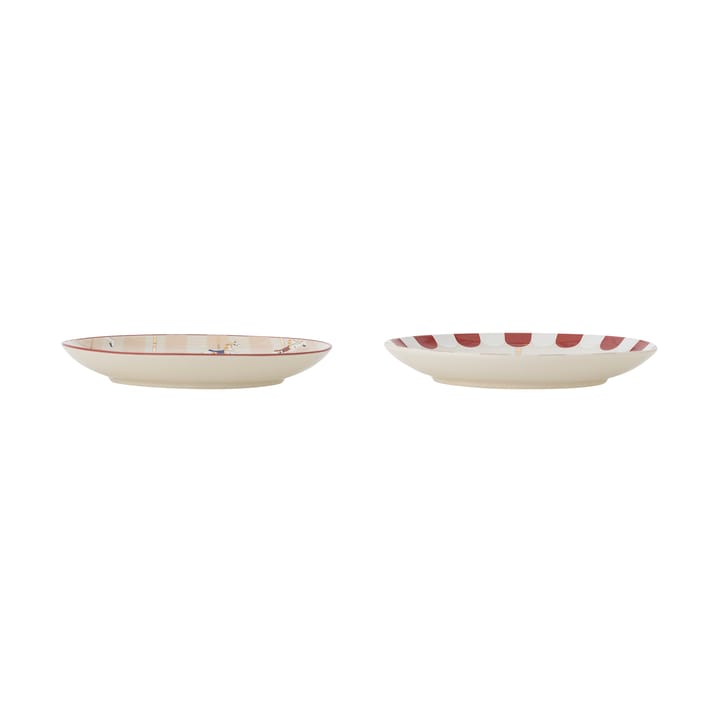 메리고라운드 플레이트 Ø16 cm 2개 세트, Beige-red Bloomingville | 블루밍빌