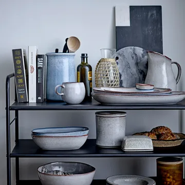 산드린 서빙 보울 16.5x25.5 cm - blue - Bloomingville | 블루밍빌