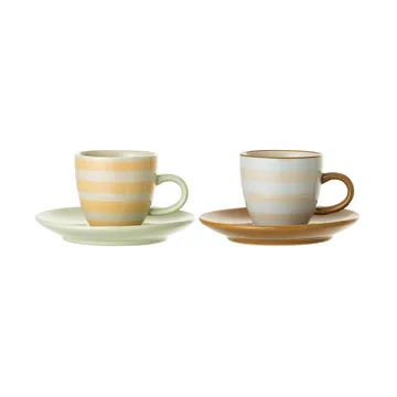 마이애미 컵과 소서 2개 세트 6 cm - Bloomingville