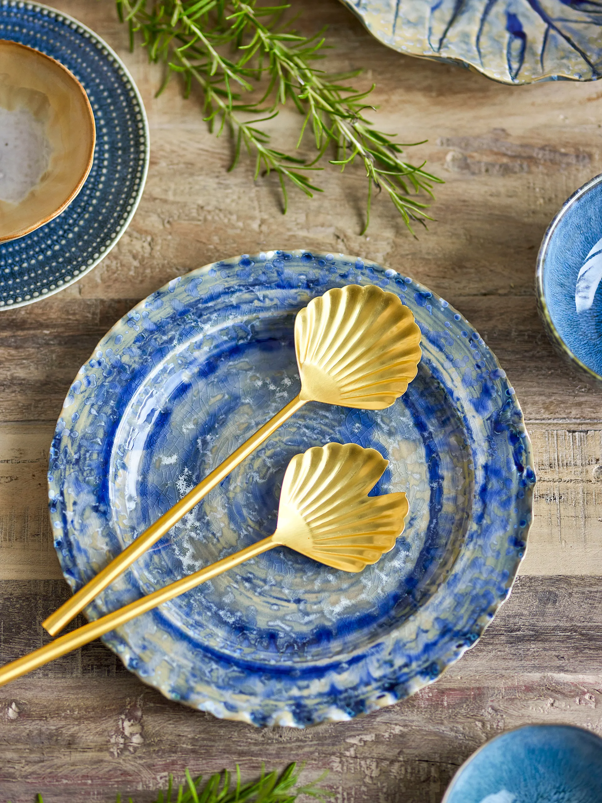 로레타 샐러드 커트러리 2개 세트, Gold Bloomingville | 블루밍빌