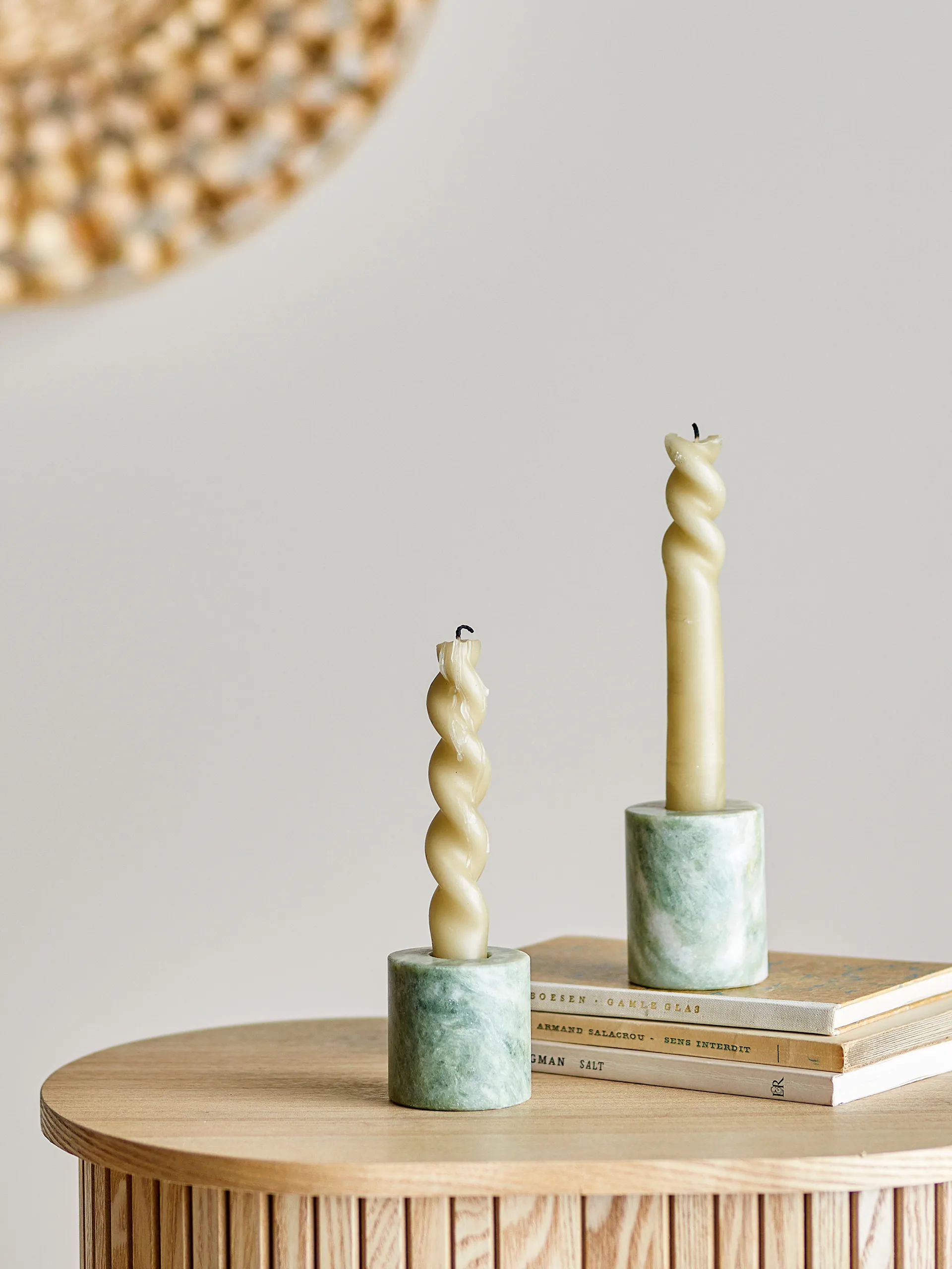 코코로 캔들 홀더 2개 세트, Green marble Bloomingville | 블루밍빌