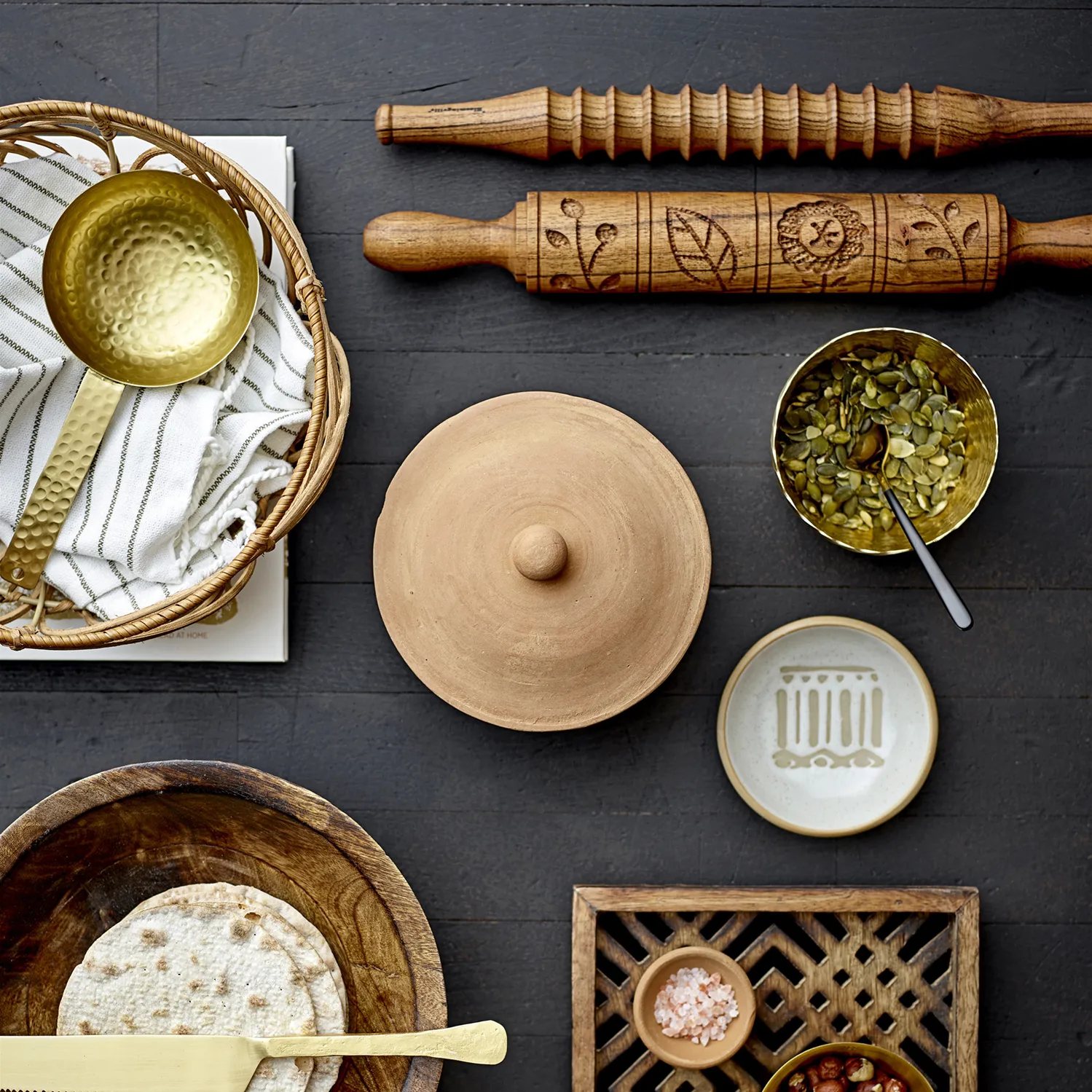 블루밍빌 브레드 바스켓 라탄 2개 세트, nature Bloomingville | 블루밍빌