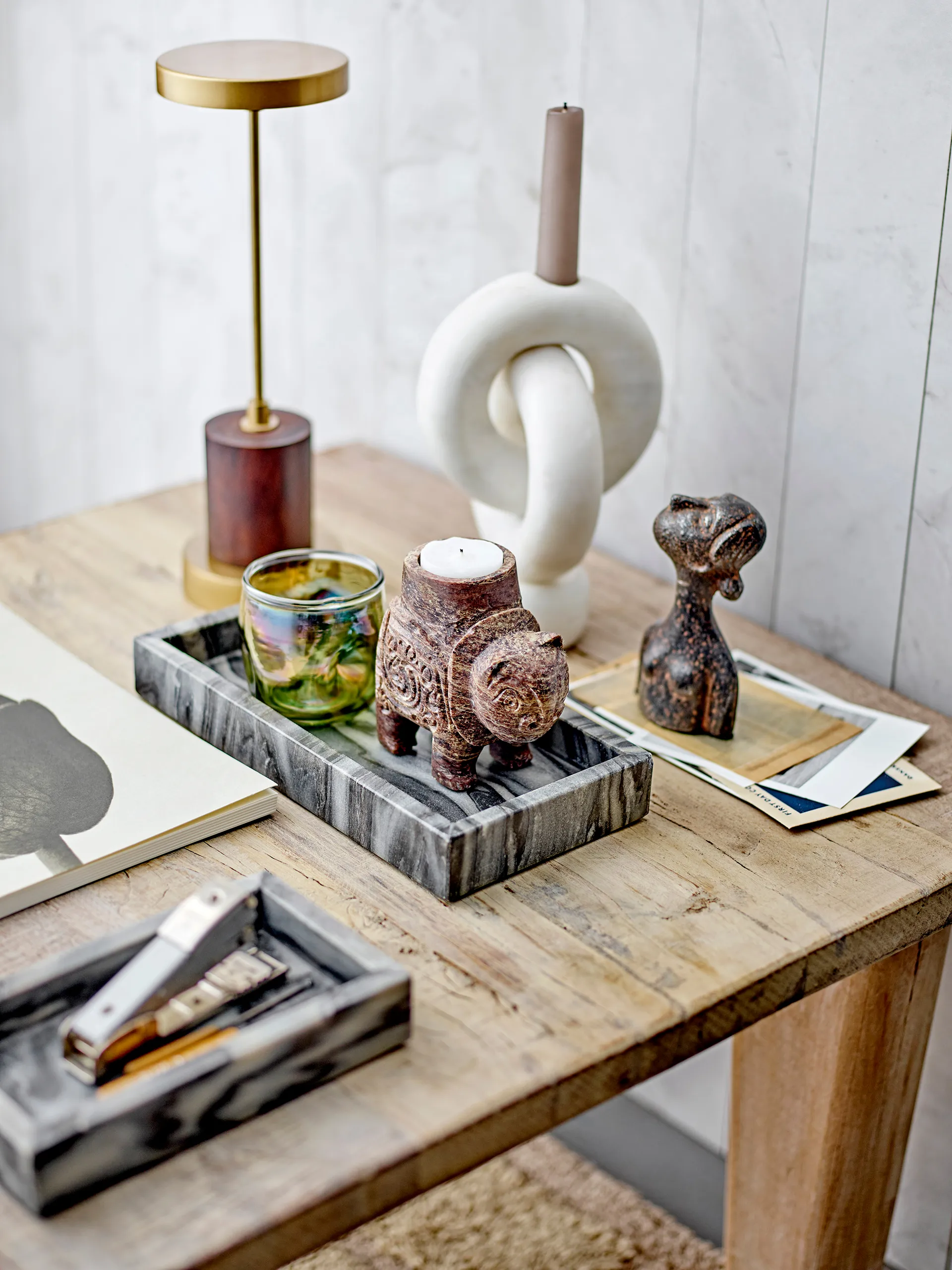 고아 캔들홀더 20 cm, White marble Bloomingville | 블루밍빌