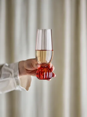 타우린 샴페인잔 250ml - Pink - Bloomingville | 블루밍빌