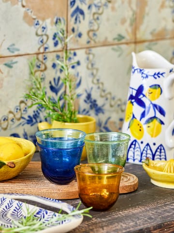 카루 음료수 잔 28 cl 4개 세트 - Blue-yellow-green-light blue - Bloomingville | 블루밍빌