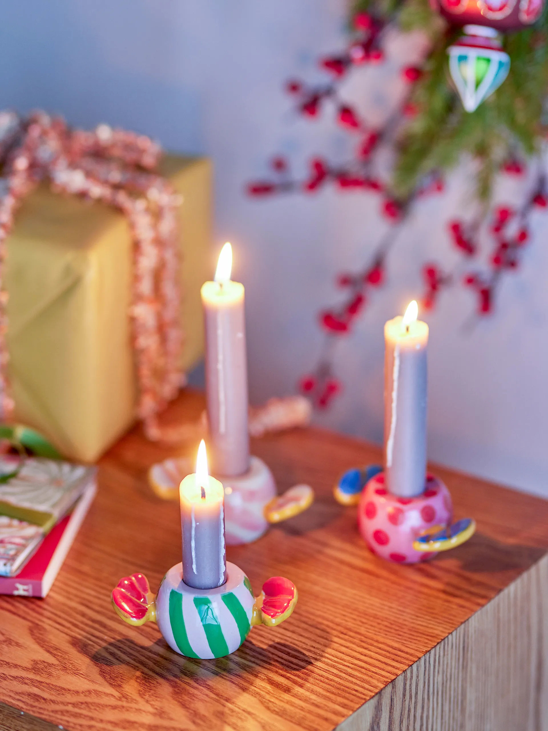 카라멜라 캔들 홀더 3개 세트, Pink Bloomingville | 블루밍빌