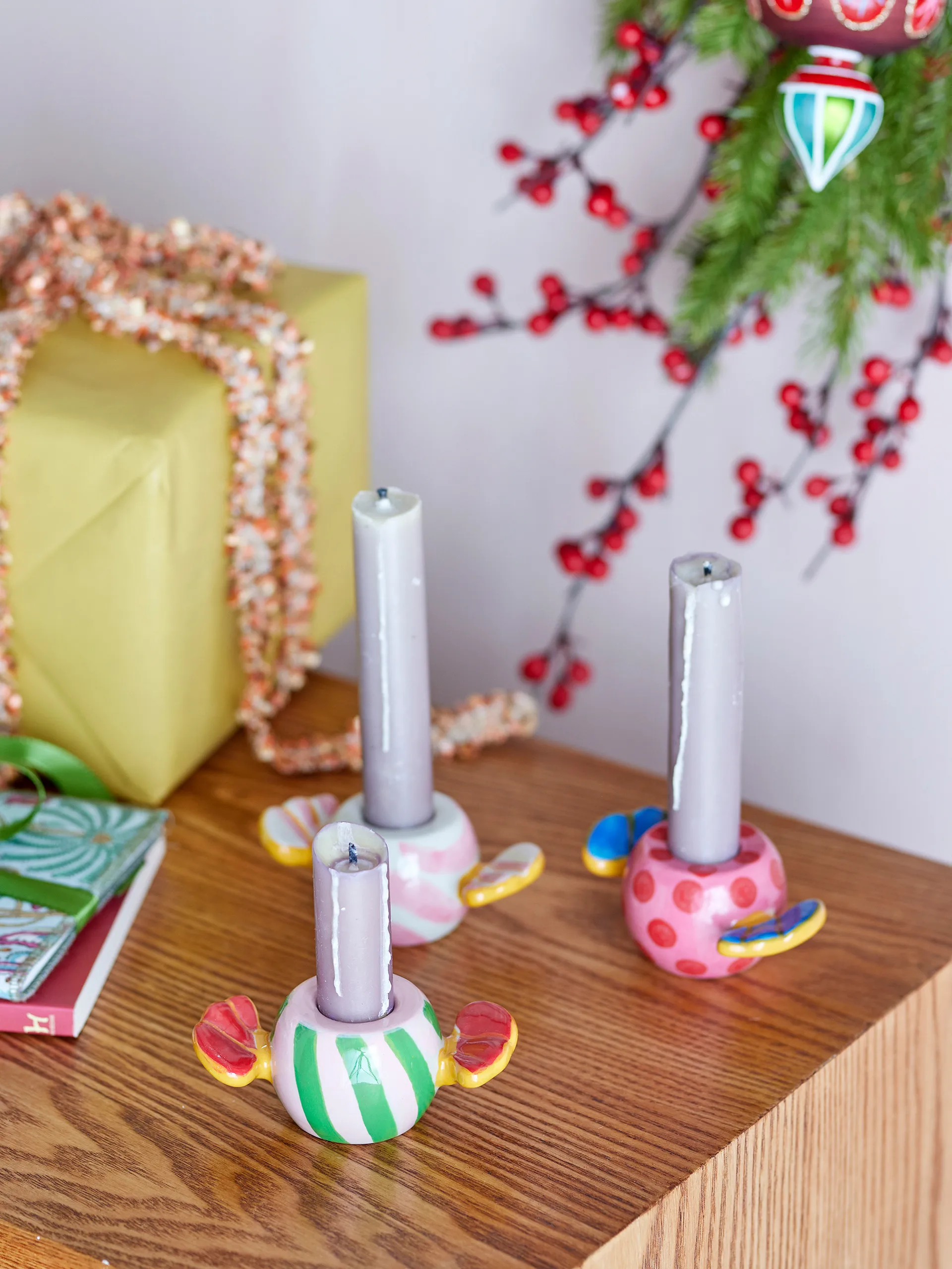 카라멜라 캔들 홀더 3개 세트, Pink Bloomingville | 블루밍빌
