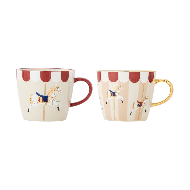 메리고라운드 컵 30 cl 2개 세트 - Red-white - Bloomingville | 블루밍빌