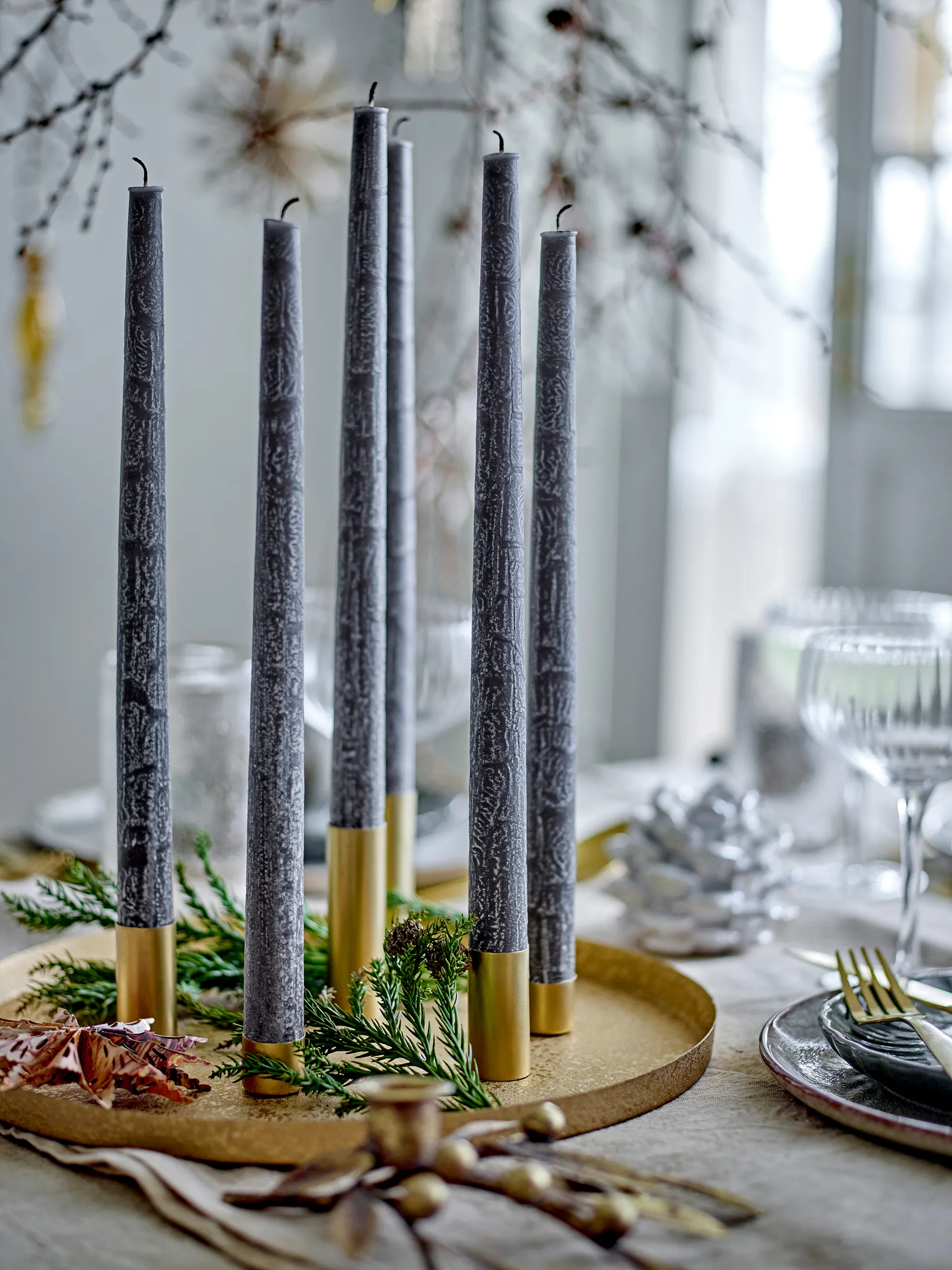 막심 대림절 캔들스틱 Ø30 cm, Gold Bloomingville | 블루밍빌