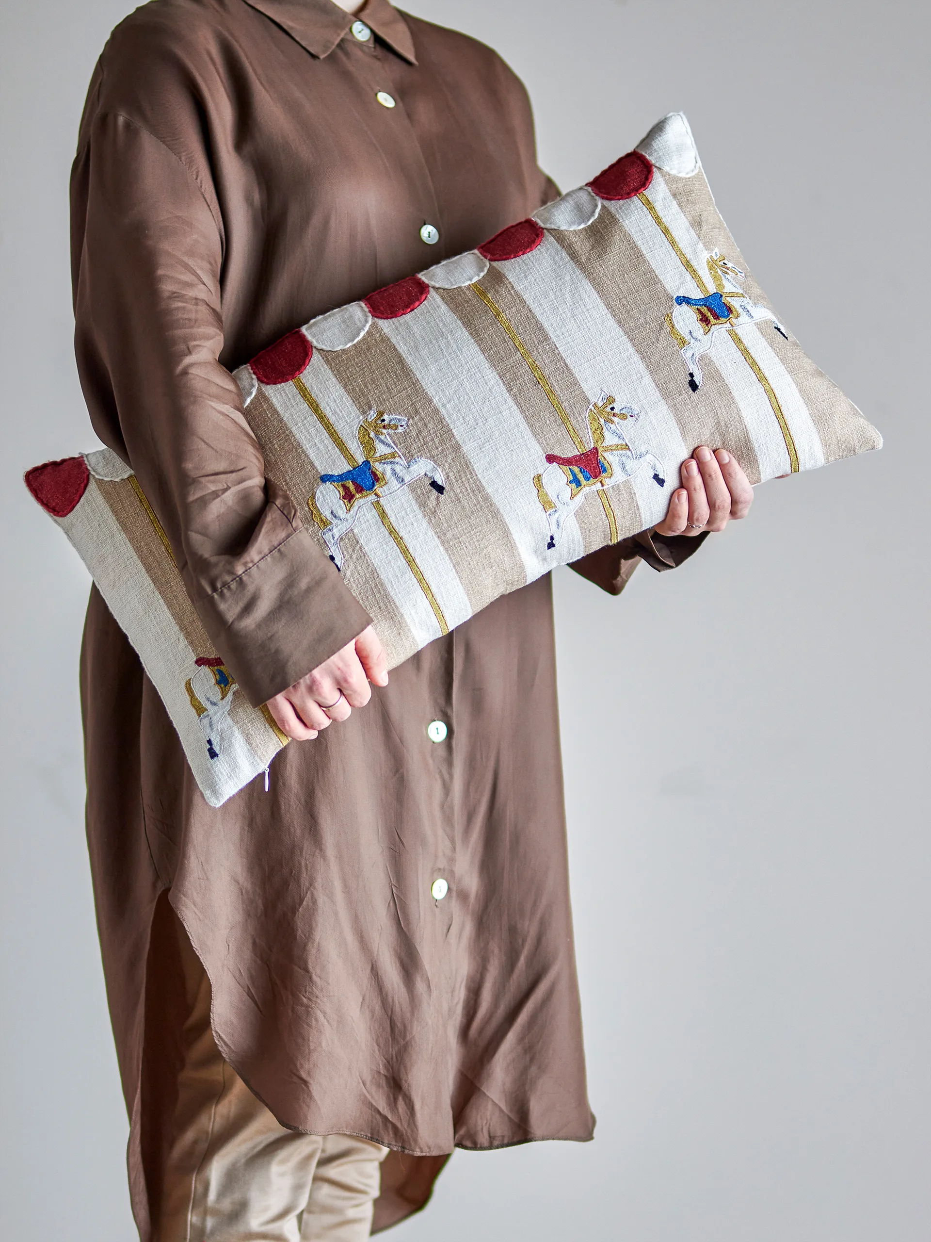 메리고라운드 쿠션 30x60 cm, Nature Bloomingville | 블루밍빌