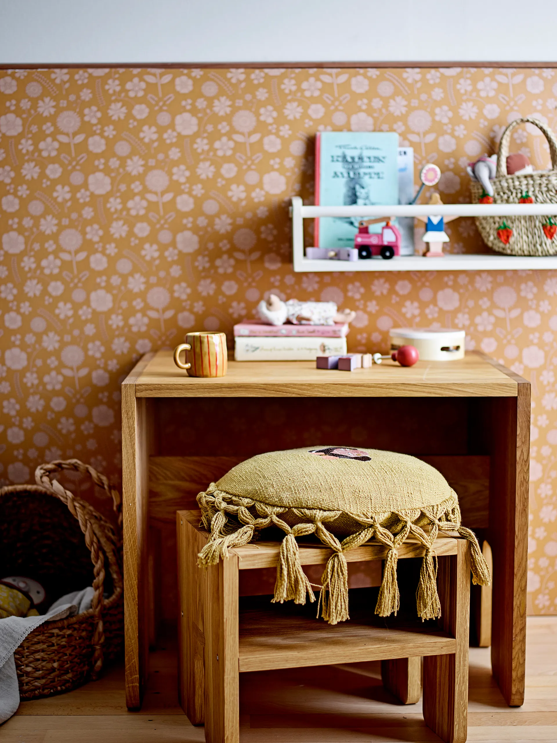 바스 스툴 35x30x30 cm, Oak Bloomingville | 블루밍빌