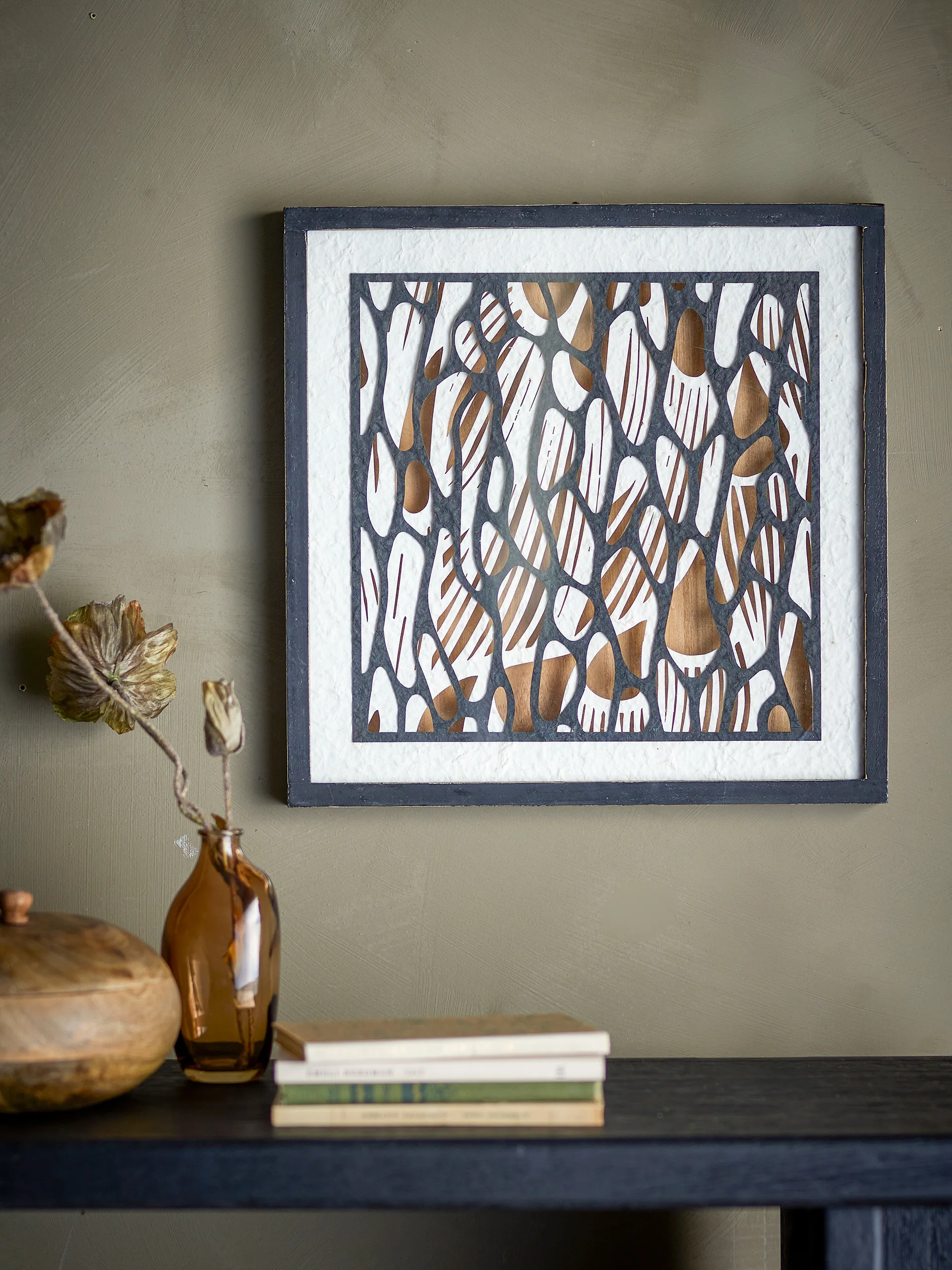 바를린 캔버스 37.5x37.5 cm, Brown-black Bloomingville | 블루밍빌