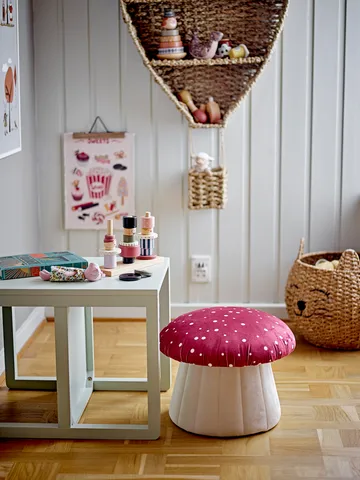 루 푸프 Ø37x30cm - Red - Bloomingville | 블루밍빌