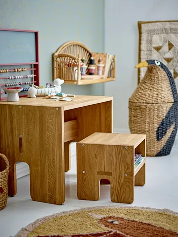 타지아 뚜껑 달린 수납 바구니 Ø37x69cm - Black - Bloomingville | 블루밍빌