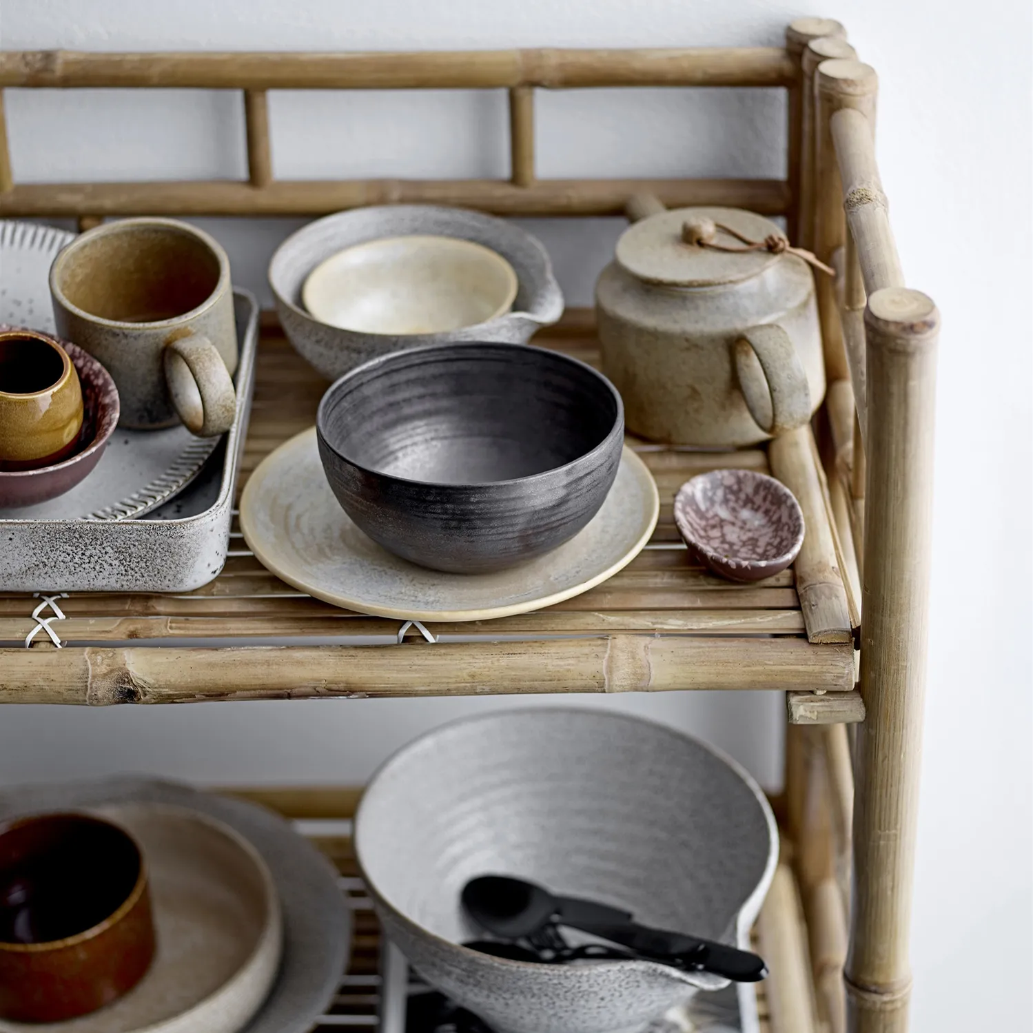 띠아 타파스 세트 스톤웨어 4개 세트, Brown Bloomingville | 블루밍빌