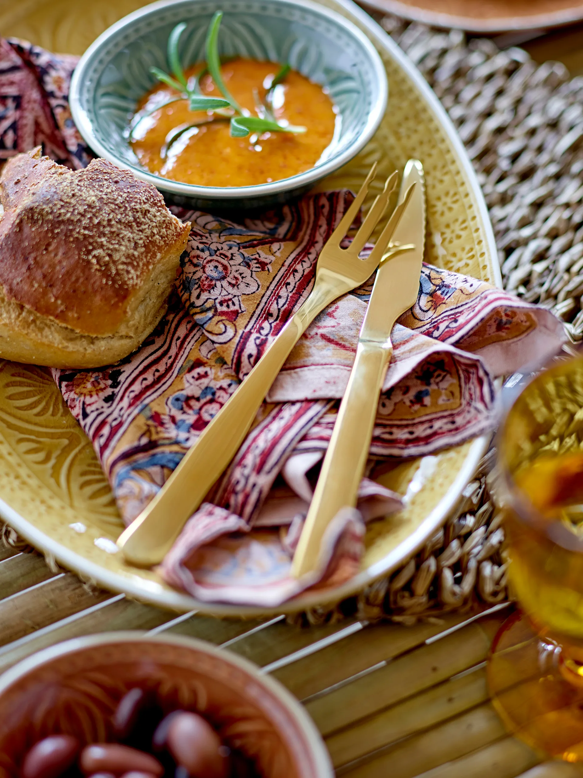 올린 스테이크 칼 4개, Gold Bloomingville | 블루밍빌