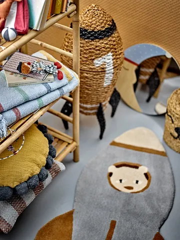 코스미나 뚜껑이 달린 수납 바구니 Ø40x68,5cm - Nature - Bloomingville | 블루밍빌