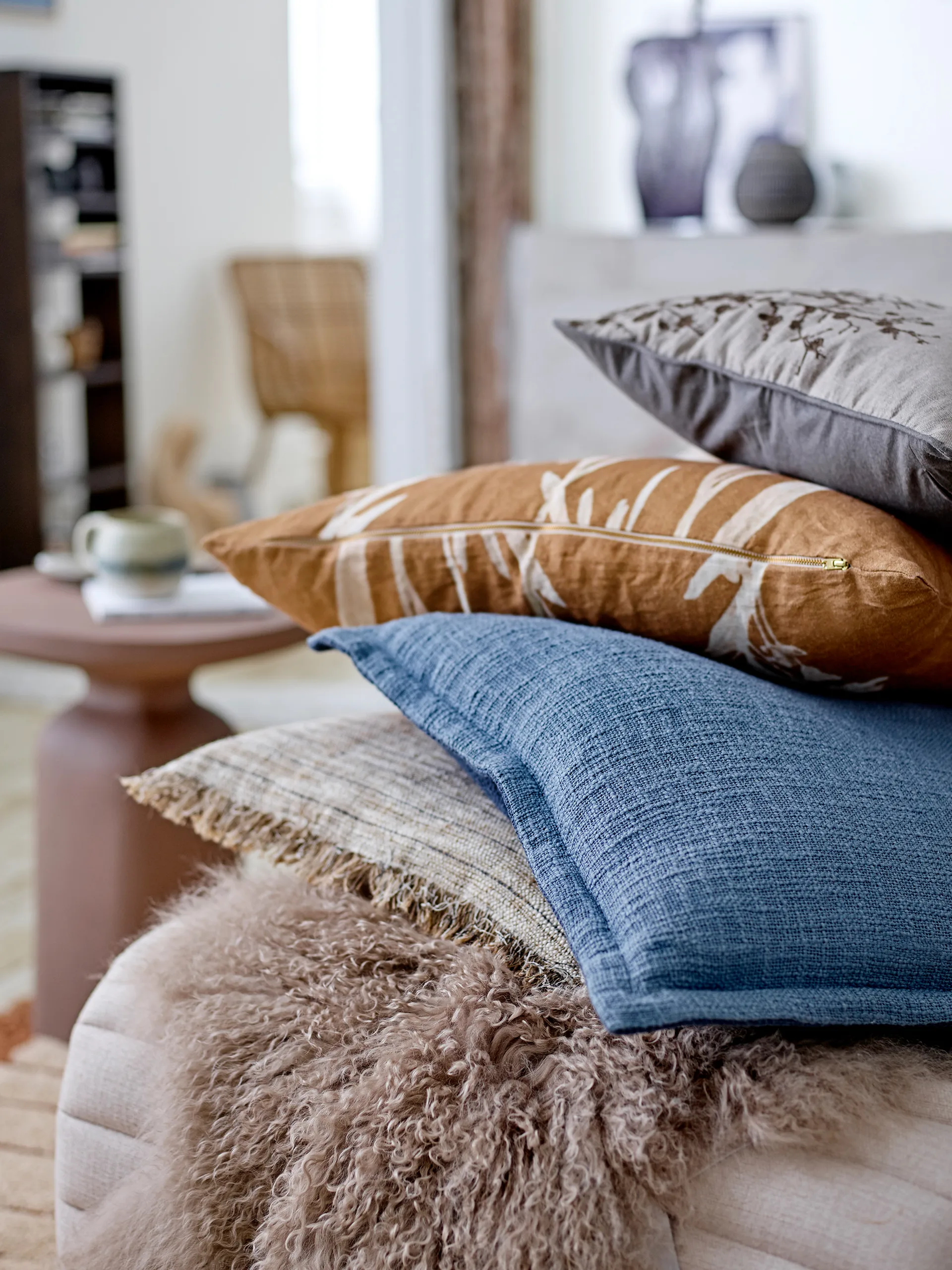 페비 쿠션 45x45 cm, Natural Bloomingville | 블루밍빌