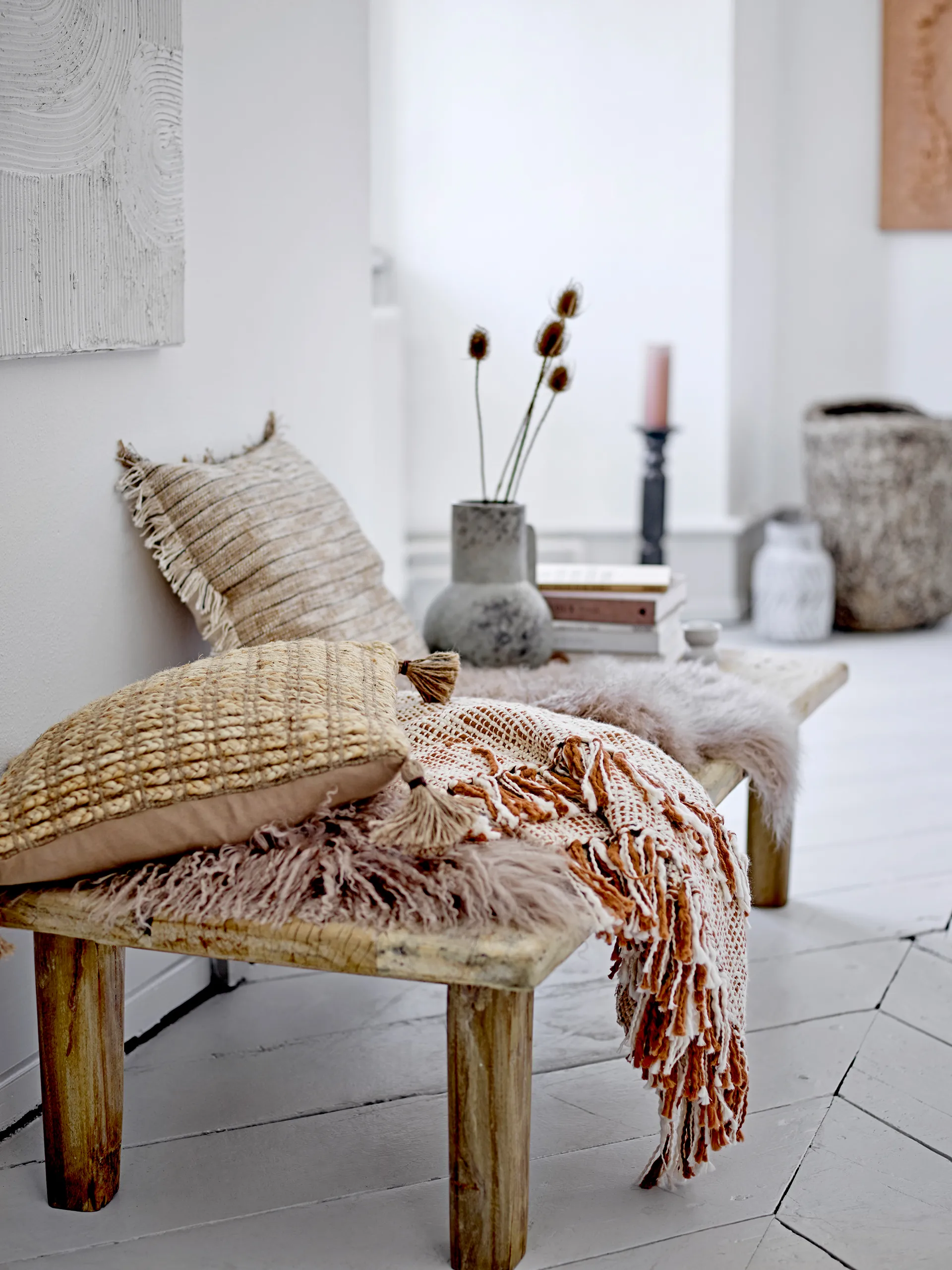 페비 쿠션 45x45 cm, Natural Bloomingville | 블루밍빌