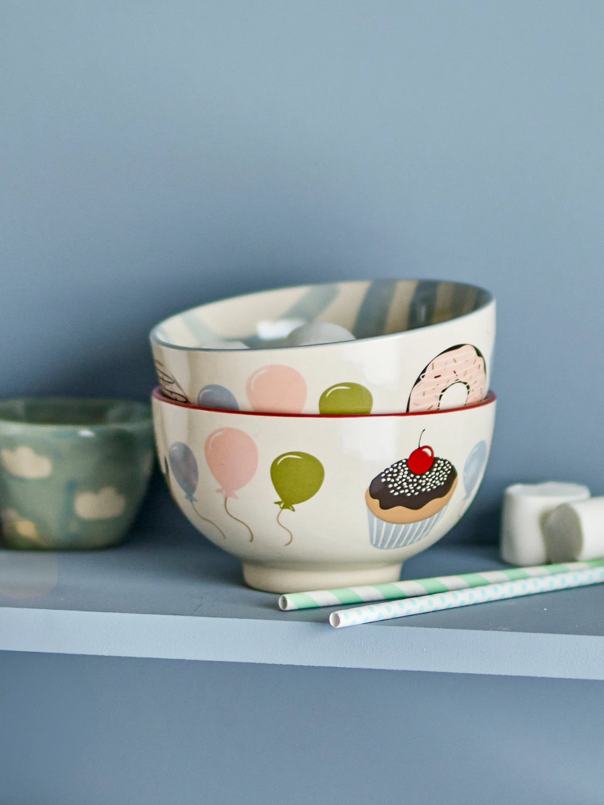 다비 보울 55 cl 2개 세트, Red Bloomingville | 블루밍빌