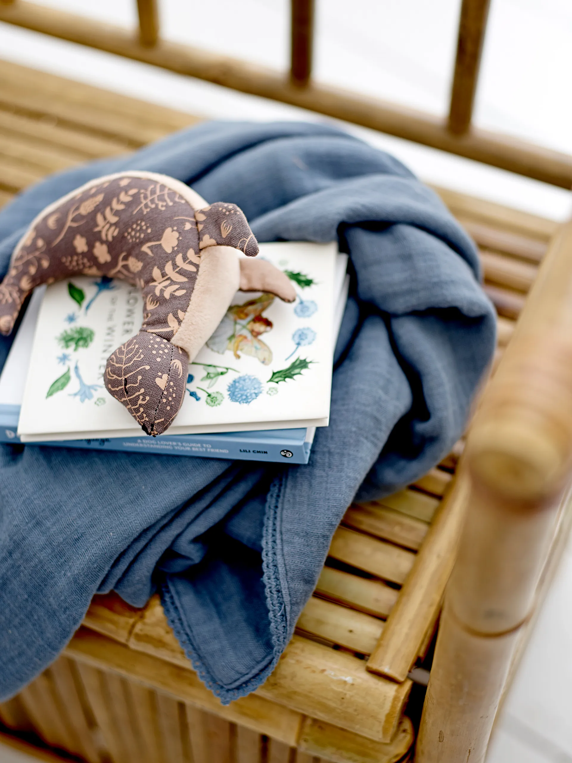 무슬린 스로우 80x100 cm, Blue Bloomingville | 블루밍빌