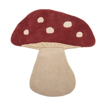 머쉬룸 울 카페트 85x90 cm - Red-white - Bloomingville | 블루밍빌