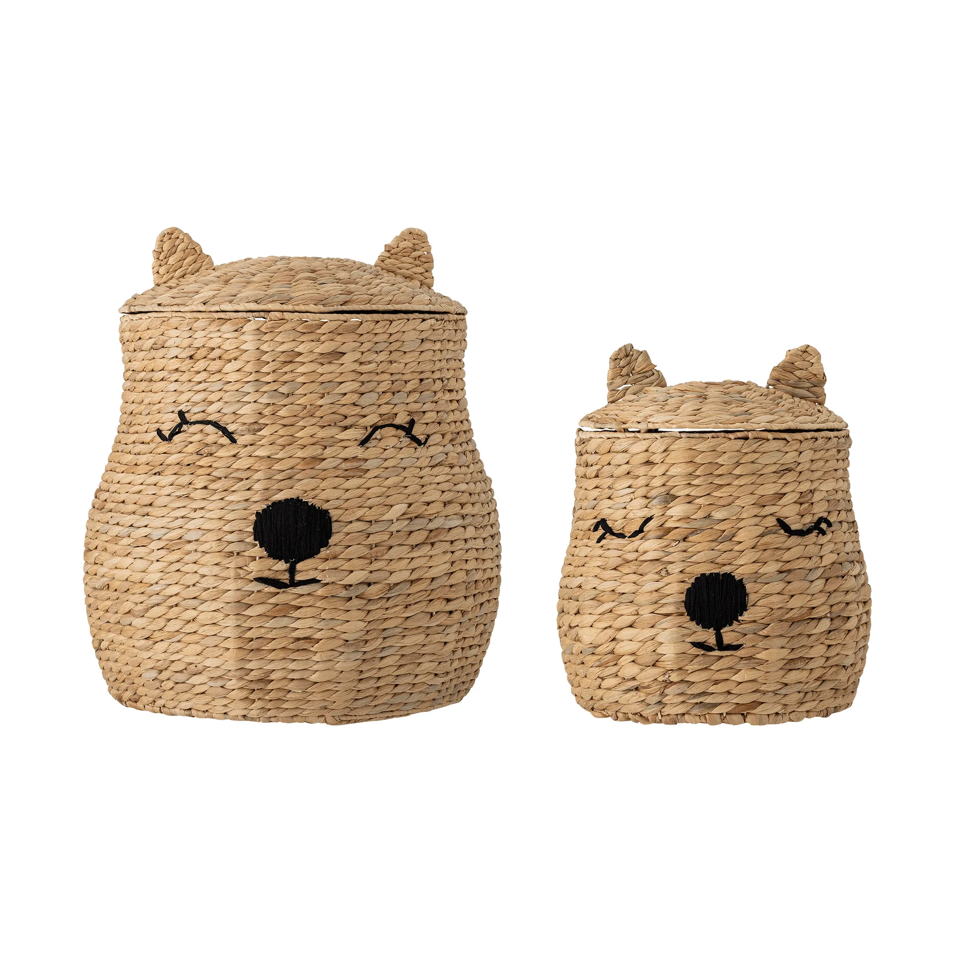 Berny 뚜껑 있는 바구니, Nature, 2 pieces Bloomingville | 블루밍빌