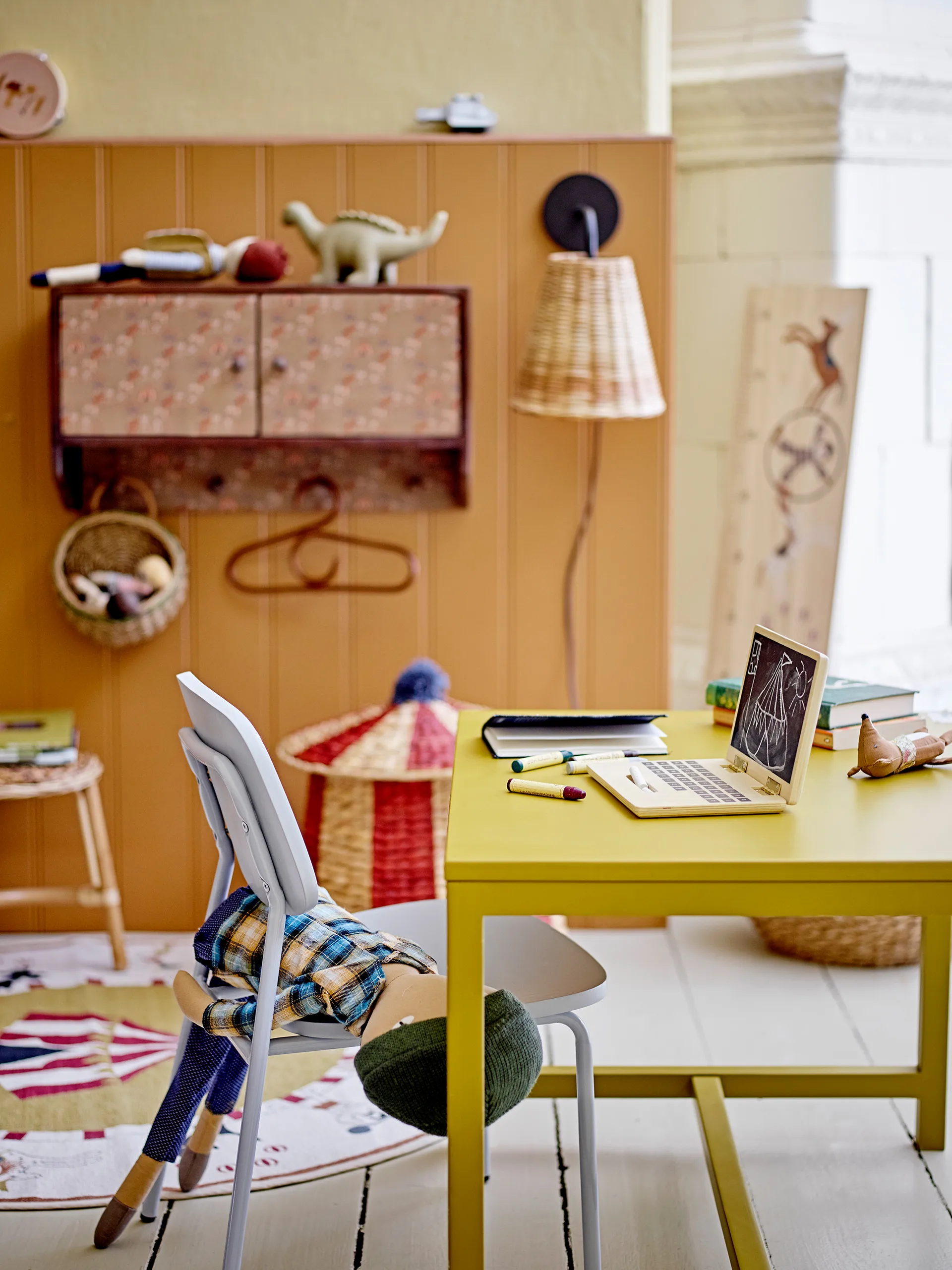 Birsen 바스켓 & 덮개 Ø40 cm, Natural-red Bloomingville | 블루밍빌