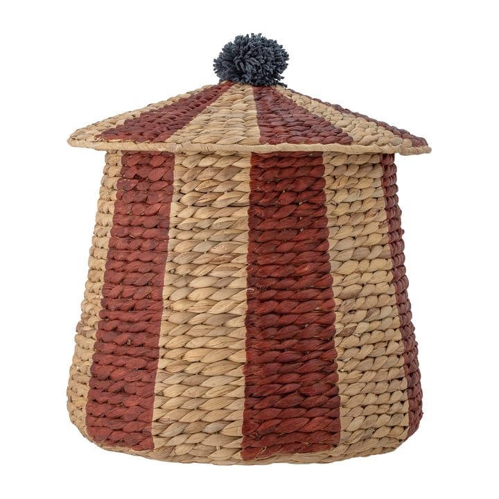 Birsen 바스켓 & 덮개 Ø40 cm - Natural-red - Bloomingville | 블루밍빌
