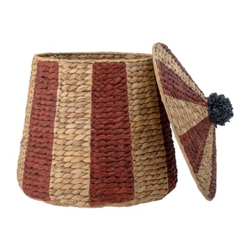 Birsen 바스켓 & 덮개 Ø40 cm - Natural-red - Bloomingville | 블루밍빌