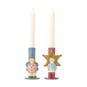 비스비 캔들홀더 - Blå-rosa, 2 delar, 15 cm - Bloomingville | 블루밍빌