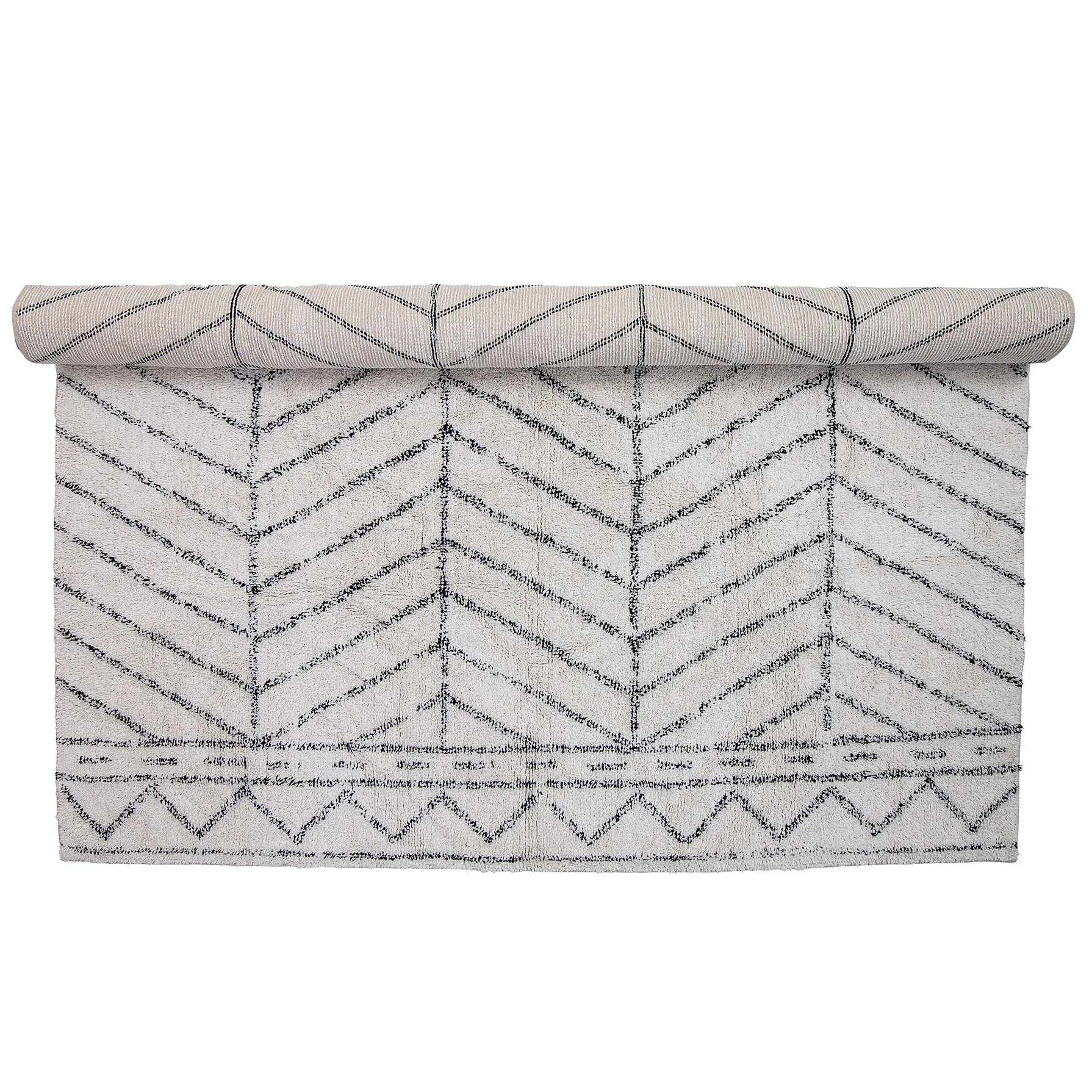 블루밍빌 패턴드 코튼 러그, Black-white Bloomingville | 블루밍빌