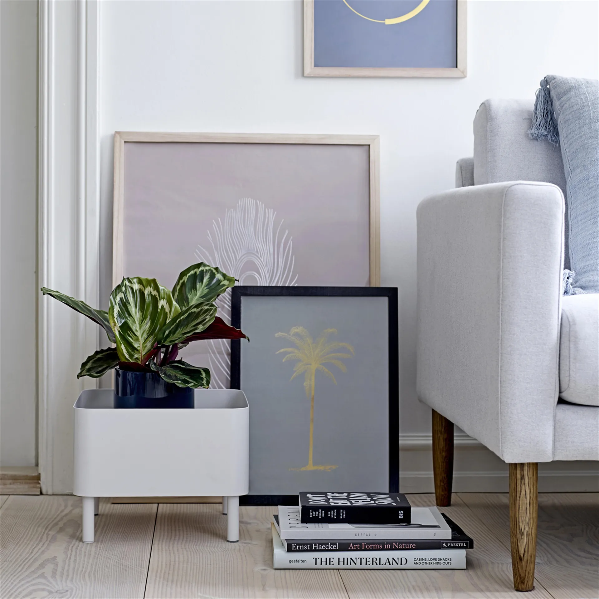 블루밍빌 플라워팟과 받침, blue Bloomingville | 블루밍빌