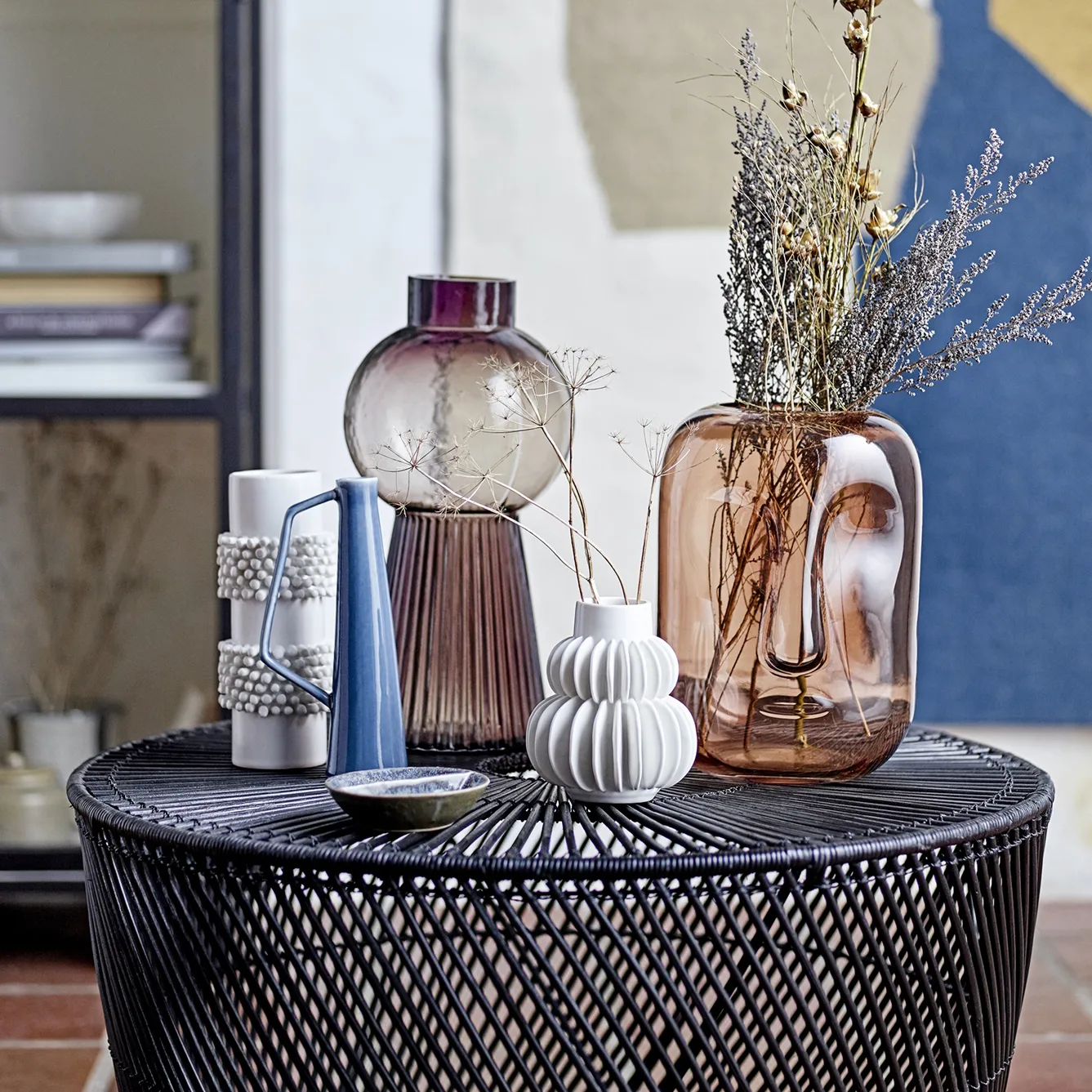 블루밍빌 유리 화병 face 25 cm, brown Bloomingville | 블루밍빌