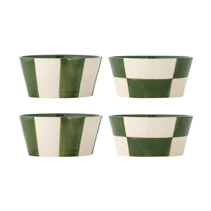 Floki 보울 - Green, 4 pieces - Bloomingville | 블루밍빌