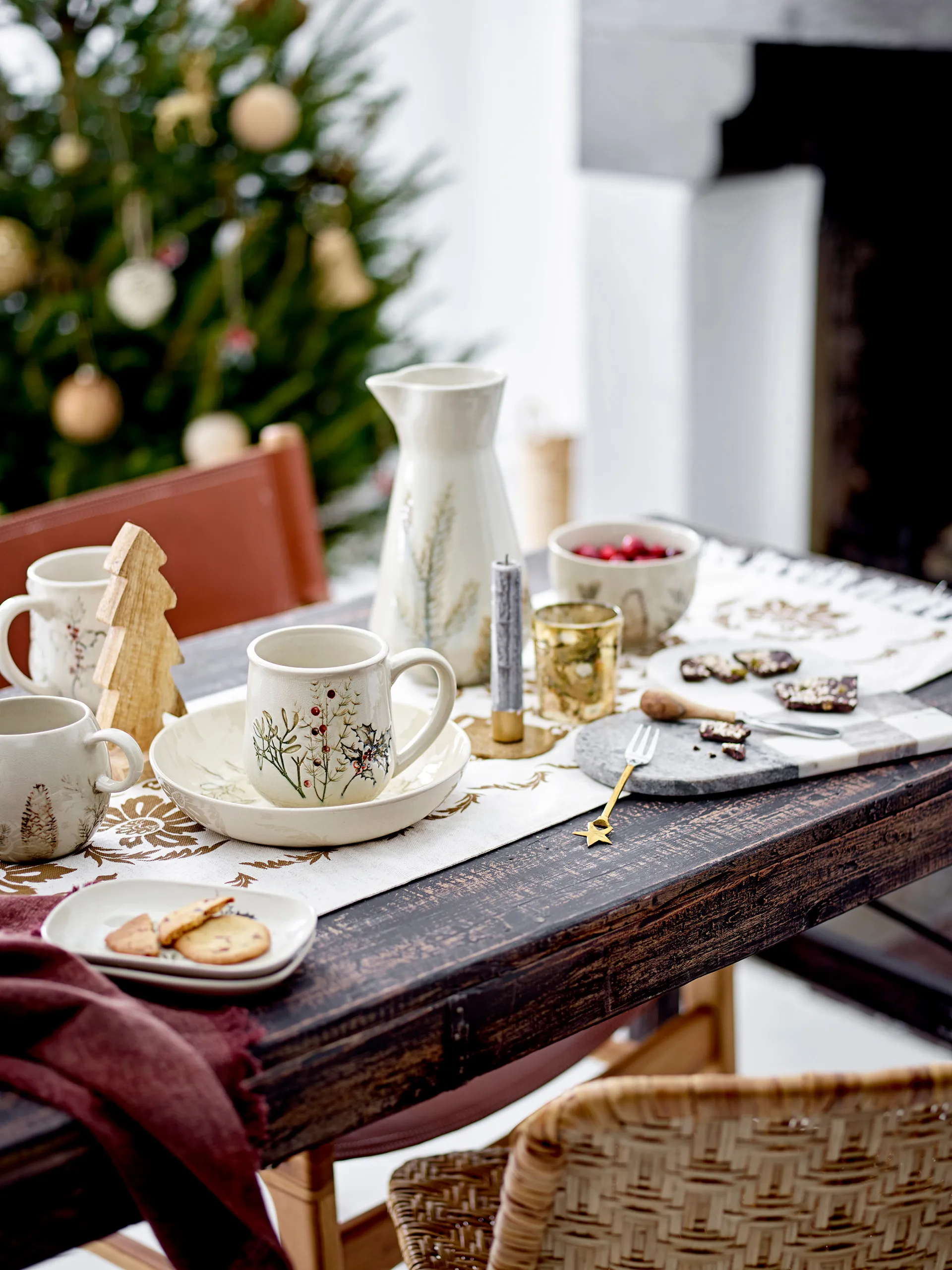 Georgette 디저트 포크 4개 세트, Brass-stainless steel Bloomingville | 블루밍빌