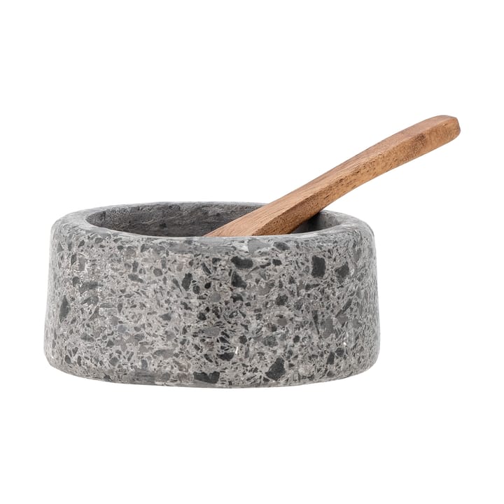 Ghizelle 솔트 셀러 & 스푼 7 cm, Stone-acacia Bloomingville | 블루밍빌