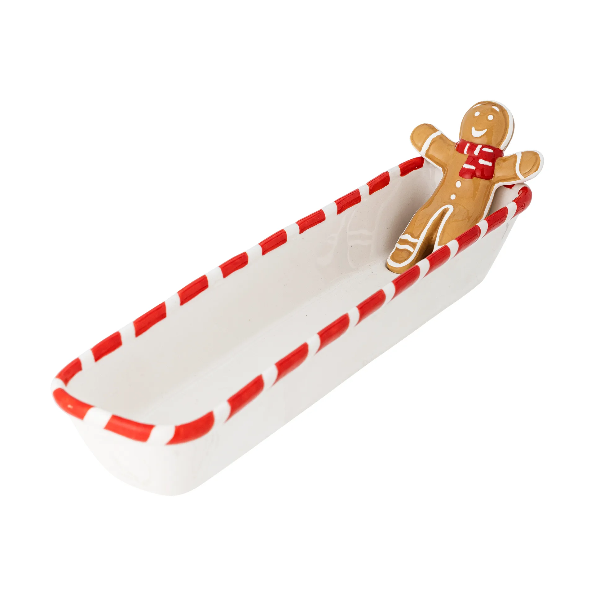 Ginnie 서빙 보울 36.5x12.5 cm, White-brown Bloomingville | 블루밍빌