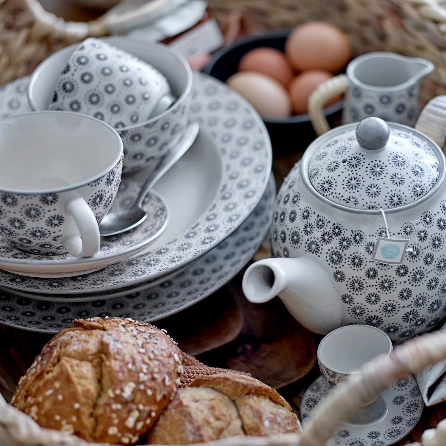 엘사 컵과 컵 받침, grey Bloomingville | 블루밍빌