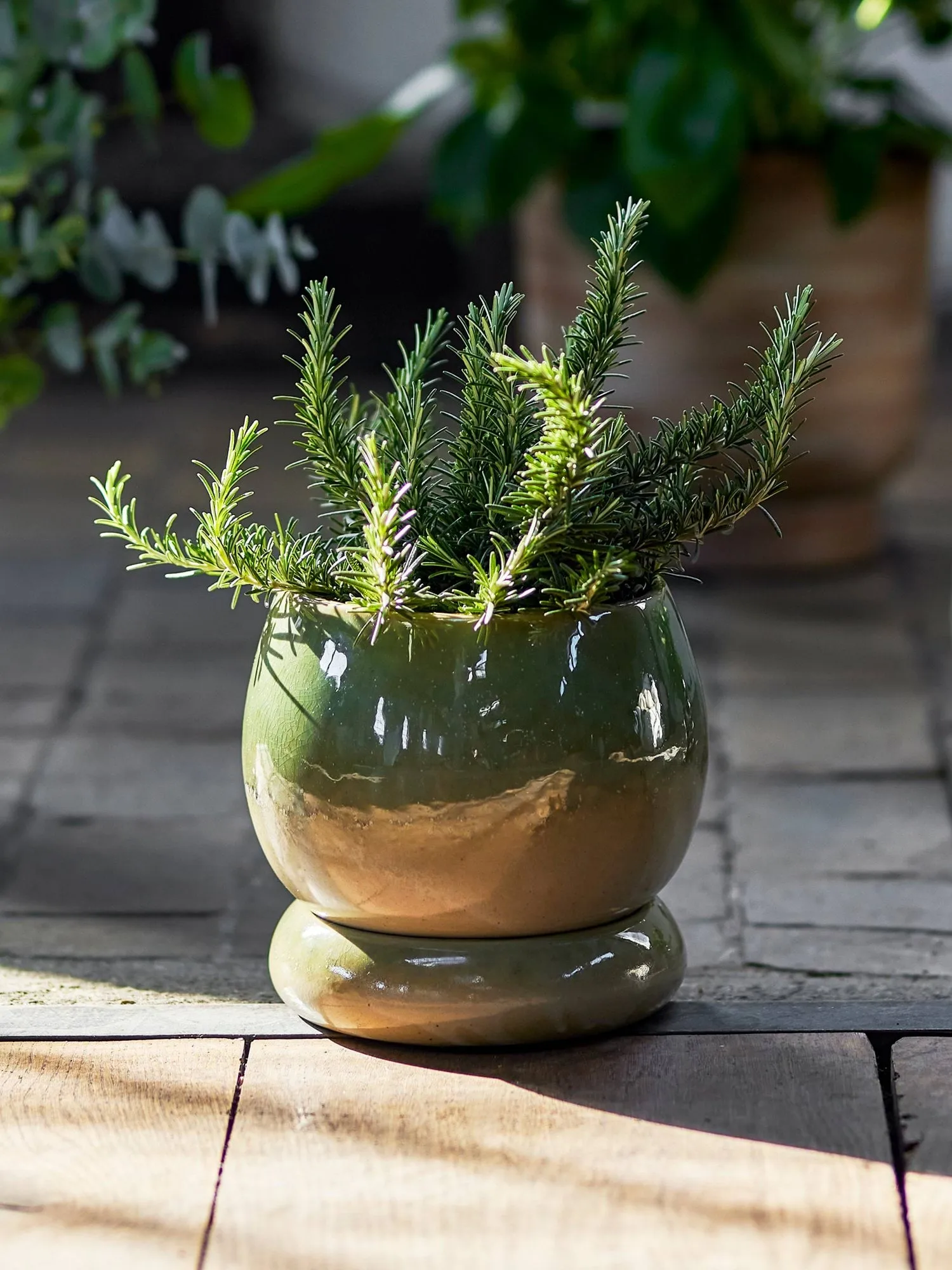 Imke 화분과 받침대, Green, 18.5x17.5 cm Bloomingville | 블루밍빌