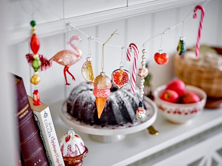 Jolly 스톤웨어 케이크 접시 Ø26 cm, White-red Bloomingville | 블루밍빌