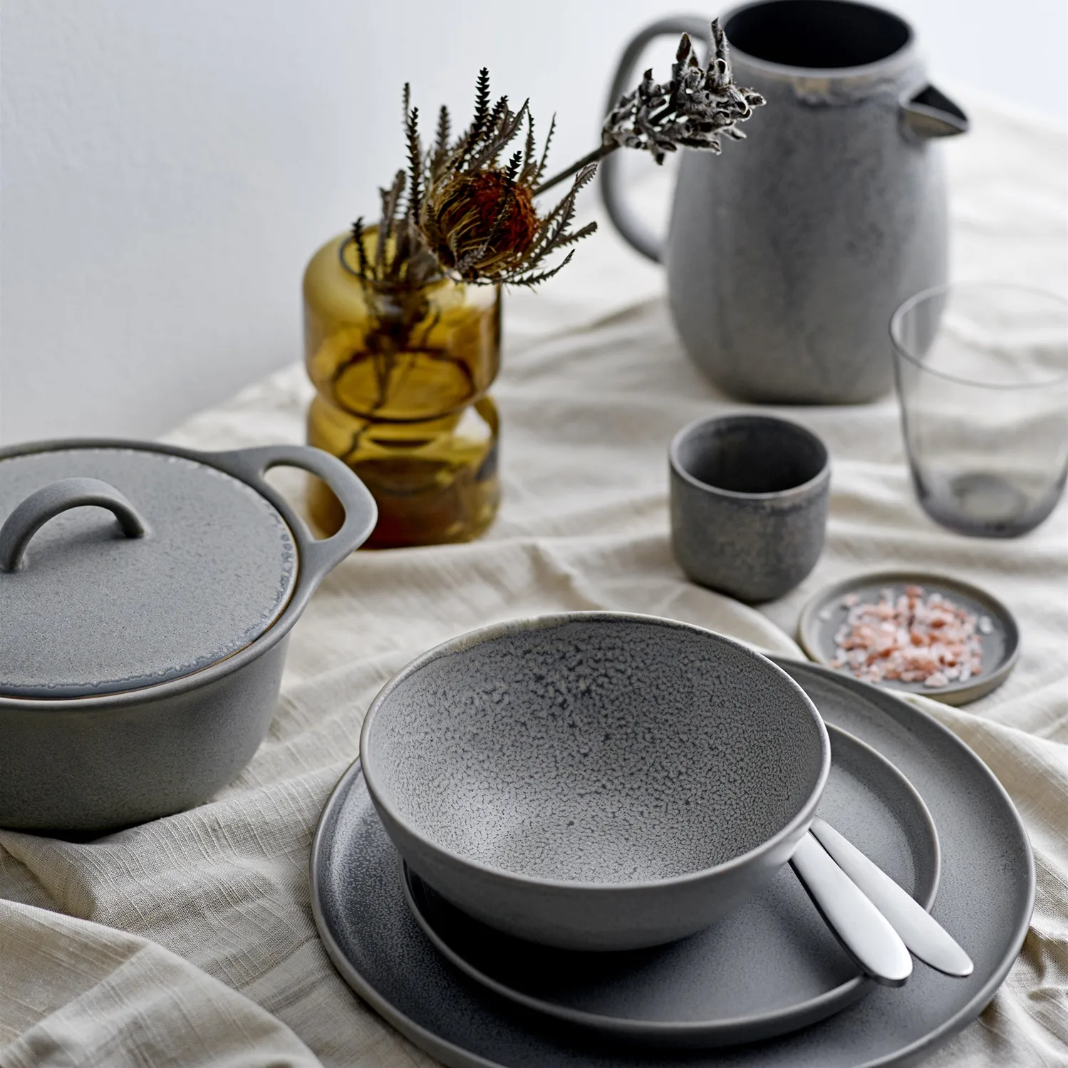 Kendra 컵 스톤웨어 10 cl, Grey Bloomingville | 블루밍빌