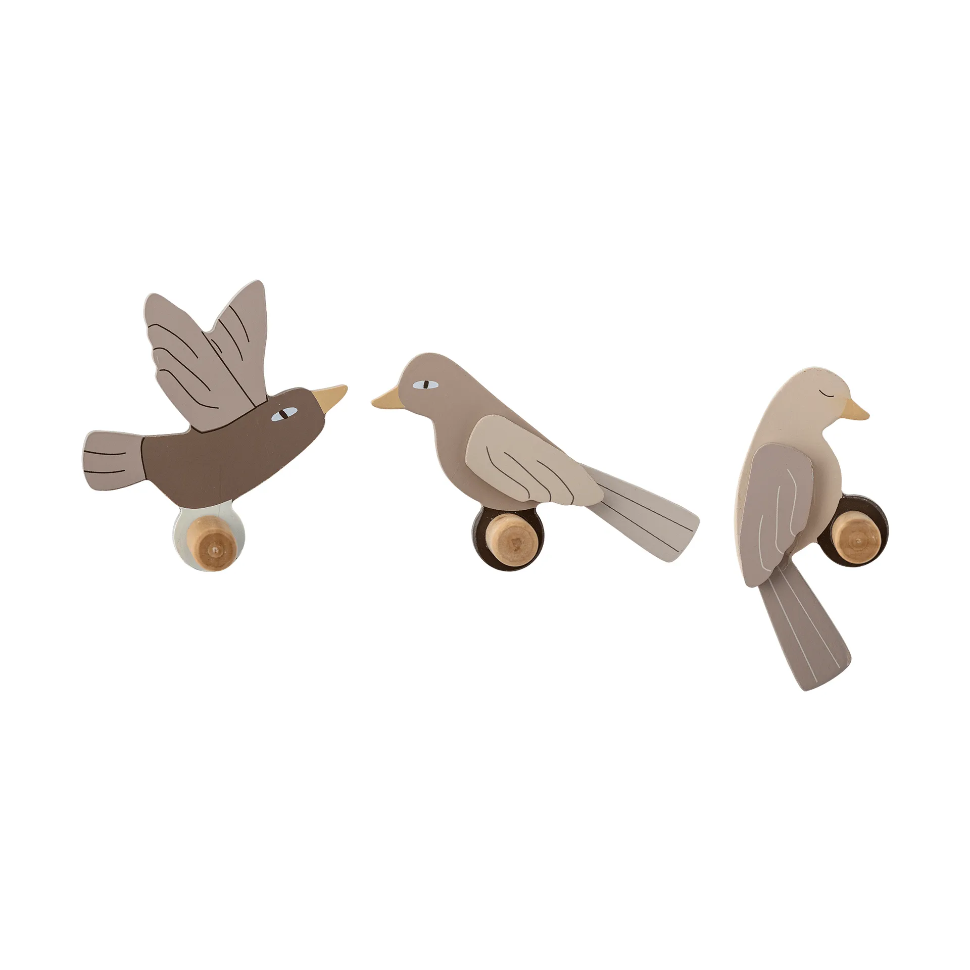 Lewi 후크 3개 세트, Birds, brown Bloomingville | 블루밍빌