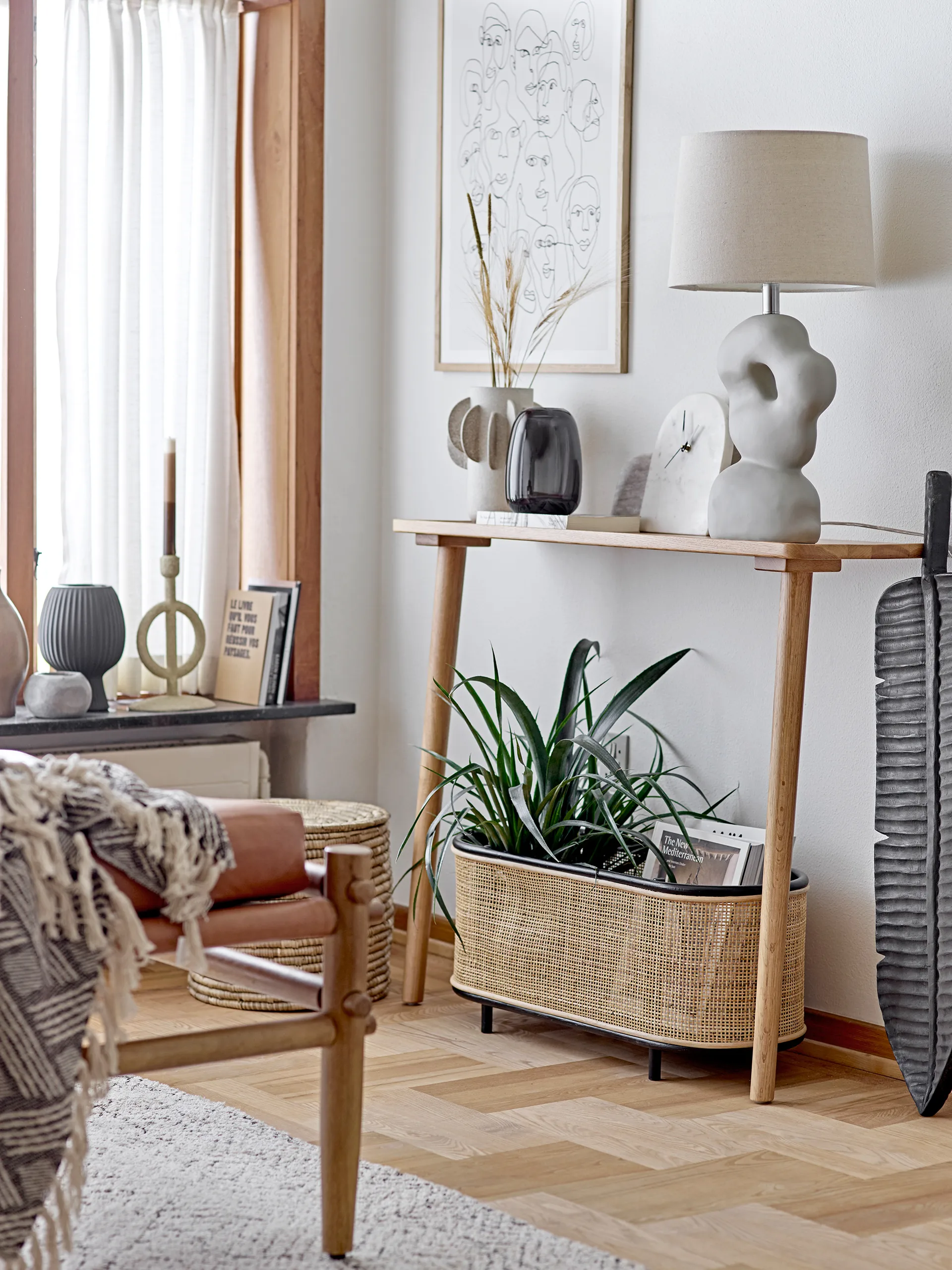 린 수납 바스켓 & lid 2 pieces, Natural Bloomingville | 블루밍빌