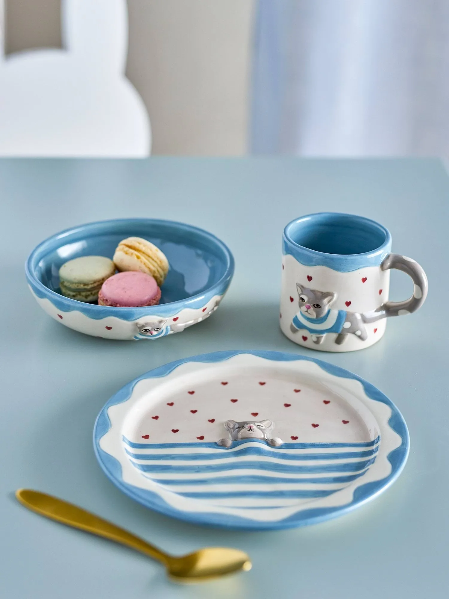 Mille 서브 디너웨어 세트, Katter, 3개 세트 Bloomingville | 블루밍빌