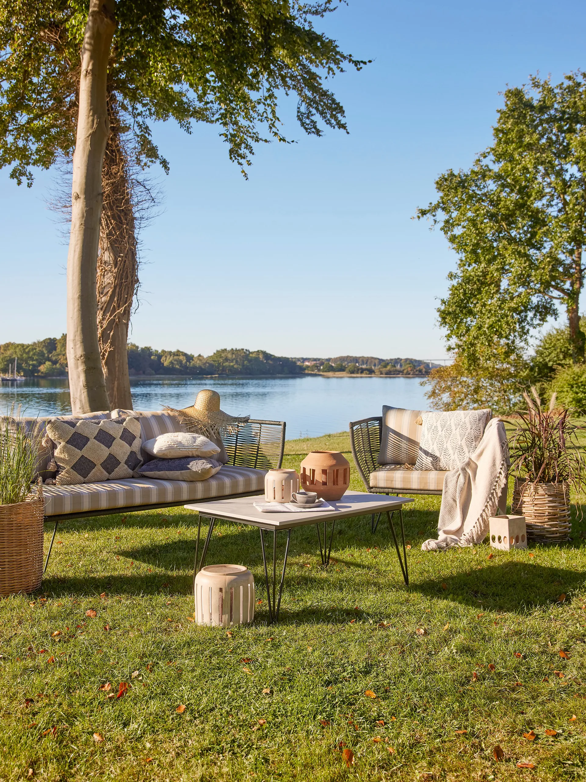 Mundo 커피 테이블 60x90 cm, Cement Bloomingville | 블루밍빌