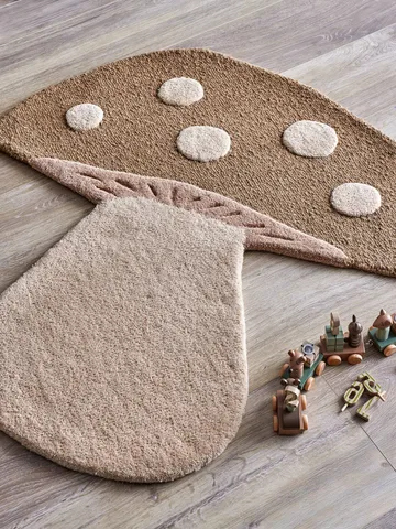 Mushroom 러그 - Brown, wool - Bloomingville | 블루밍빌